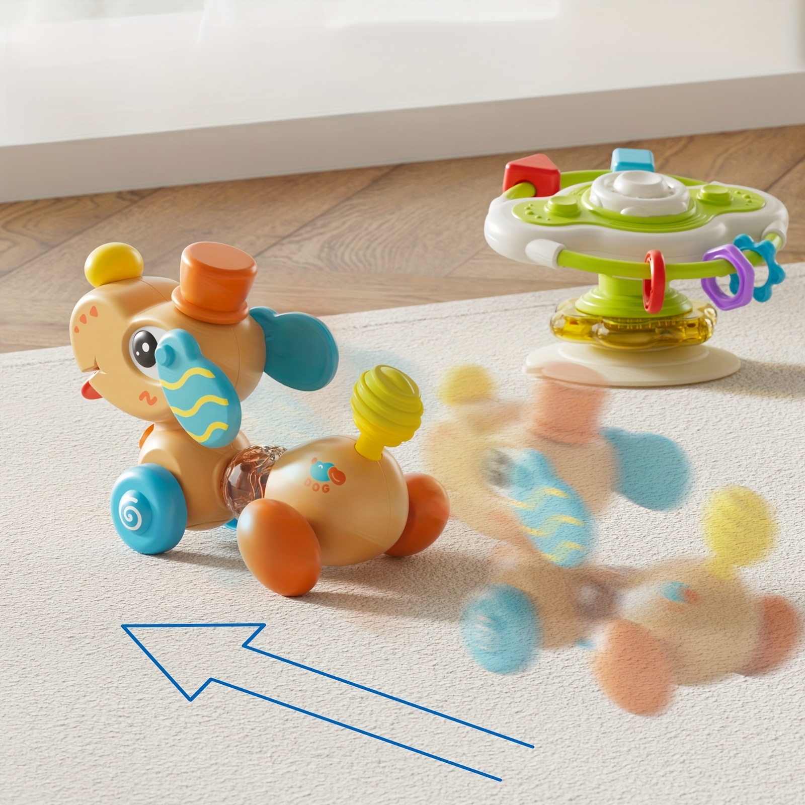 Colorful Suction Cup Spinner Toy Fun Animal Theme Rotator for Windows & Bathtubs