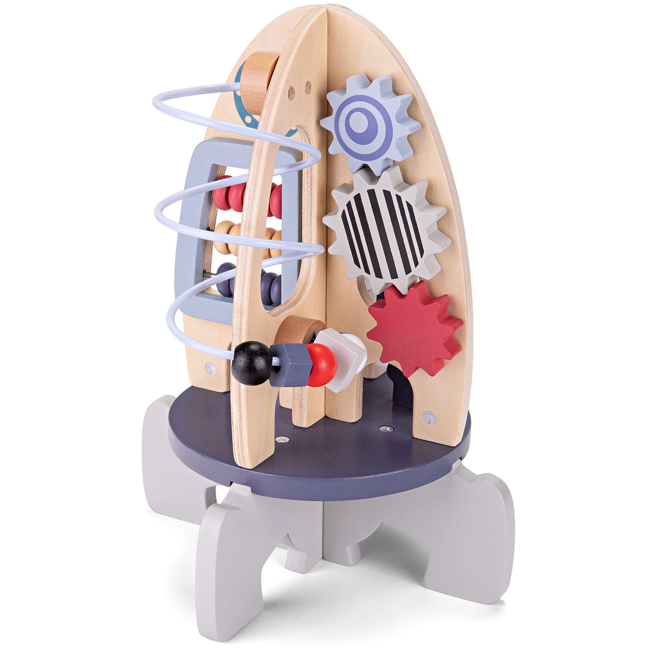 

Wooden Toy Activity Cube, 1 Year Old Toy, Space Toy Rocket Cube, Bead , 1-3 Years Old Stem Development Birthday Gift