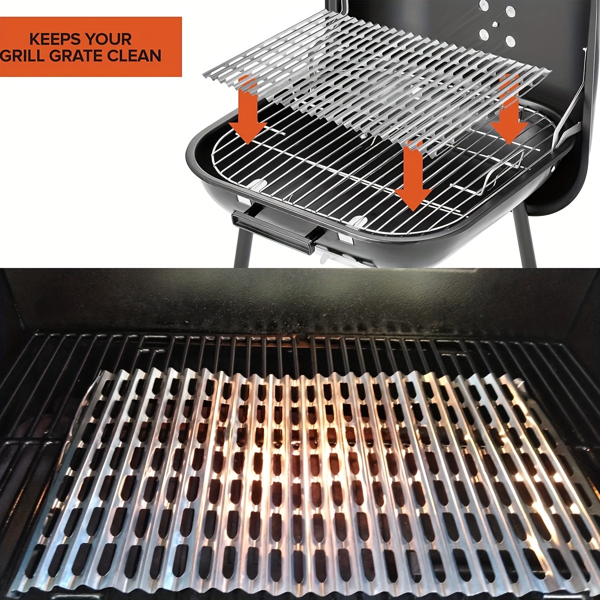 5pcs 12" X 17.7" Aluminum Grill Grate Liners, No Mess Foil Disposable Grill Toppers For Outdoor