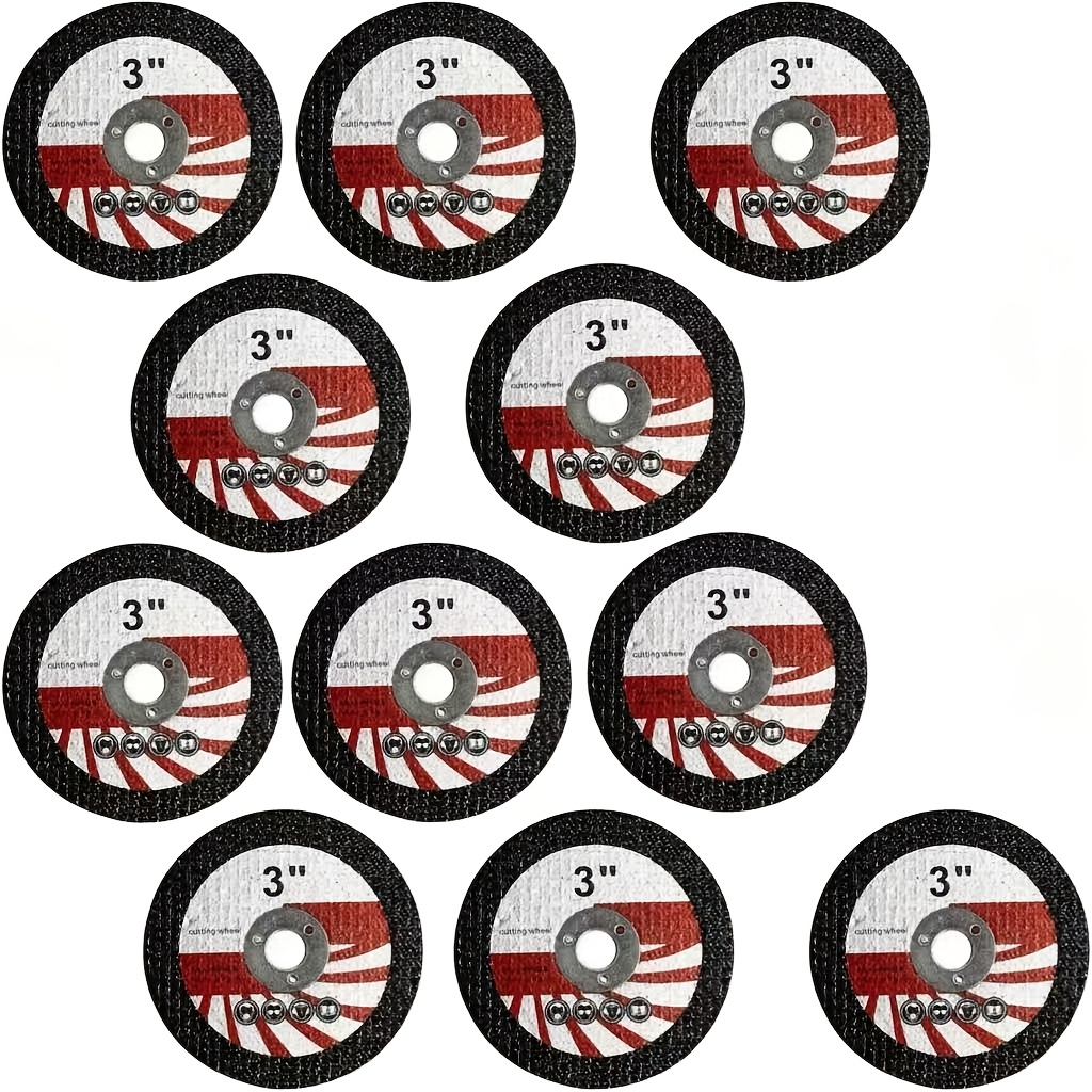 Image of 11/22pcs 3 Inch Ultra Thin Abrasive Discs, 75mm Resin Metalworking Wheels With 10mm Hole, Heavy Duty Rotary Tool Accessories For,,, And