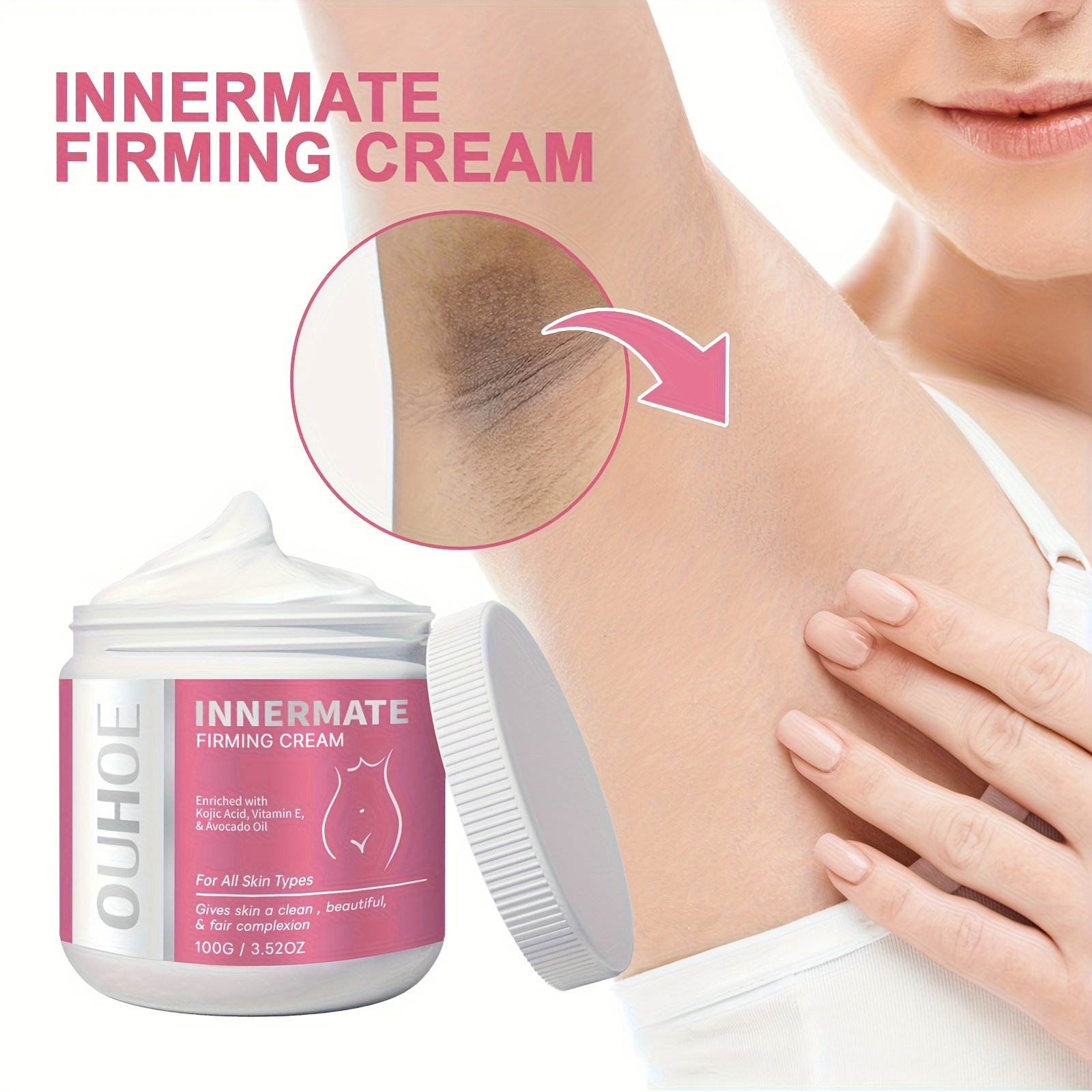 Set of 2 Body Creams for Underarms And Thighs, Ideal for Moisturizing Skin in Areas