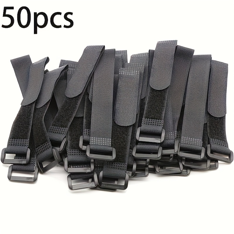 50pcs Reusable Cable Ties Durable Hook And Loop Fasteners Adjustable Straps For Versatile Organization Hook And Loop Straps