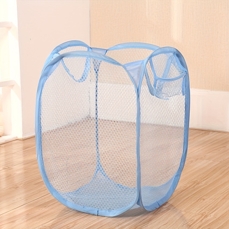 

Large Capacity Pop-up Laundry Basket With Handles - Modern Mesh Foldable Hamper For Dirty Clothes, Perfect For Bathroom & Bedroom Organization Laundry Room Accessories Laundry Hamper