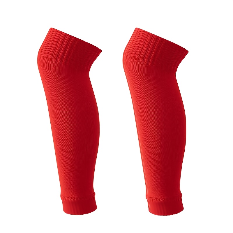 TEMU unisex elasticizzati a calzettoni da calcio con supporti ginocchio- e protezioni polpaccio antifrizione - sportivi lunghi adatti per calcio,