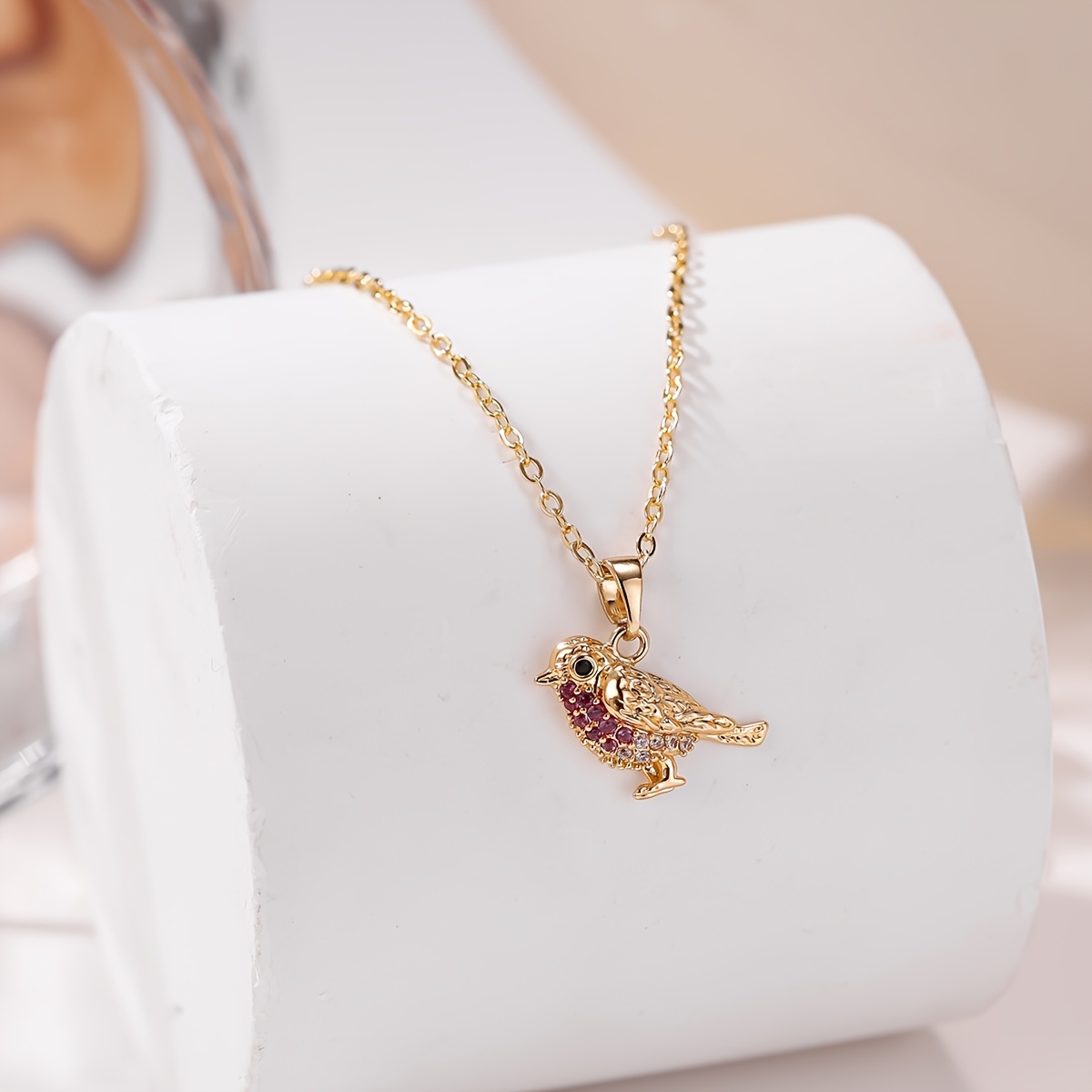 TEMU 1 pz, Collana con Uccello Volante Qualit� in Rame - una Collana da Donna Unica di Stile e Americano, Adatta per Uso , , Vacanze, Feste,