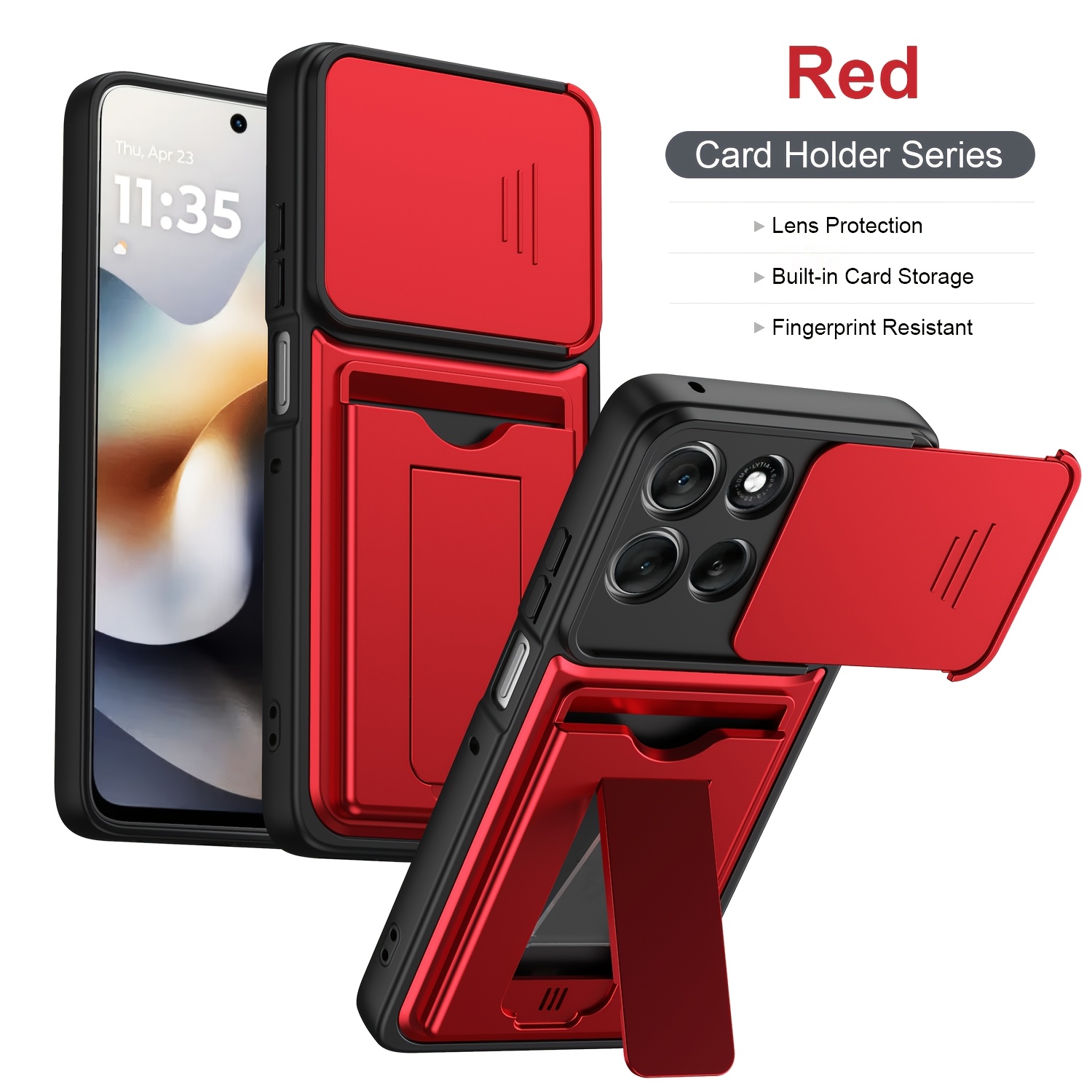 TEMU Phone Case: Suitable For Moto G67power/compatible With G57power Phone Cases, Sliding Window Protection Covers, With Card Holder, Protection