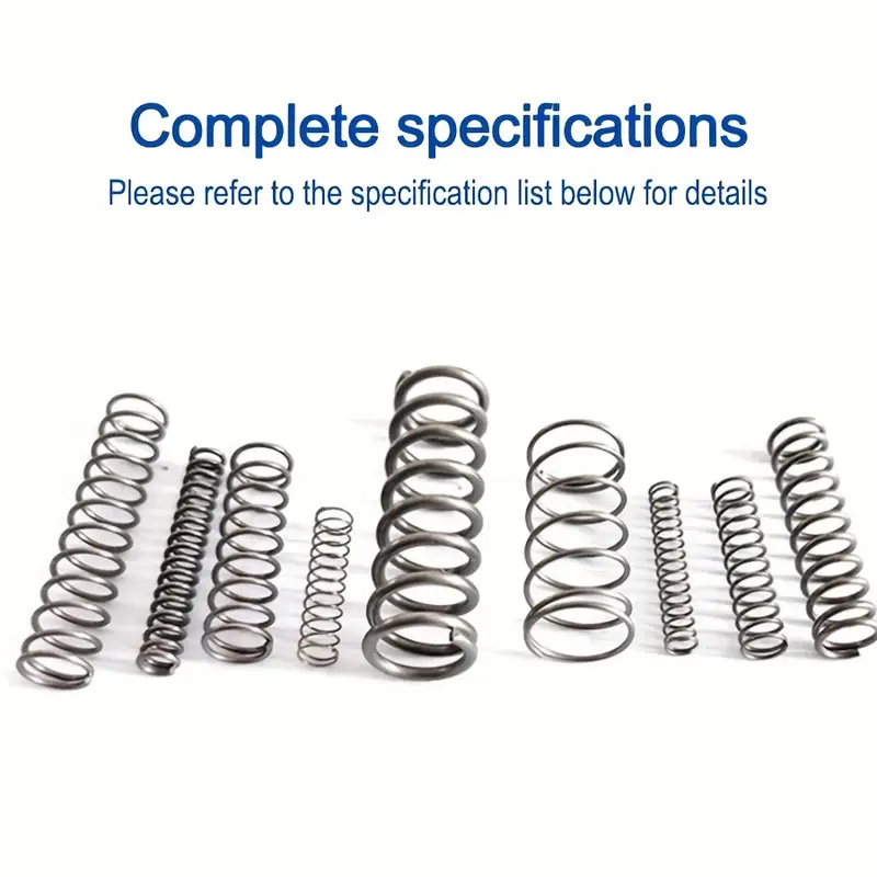 Lot De 10 Ressorts De Compression Acier – 12mm Diamètre Extérieur, 0.7mm Fil, 50mm Longueur – Usage Auto, Mécanique & DIY