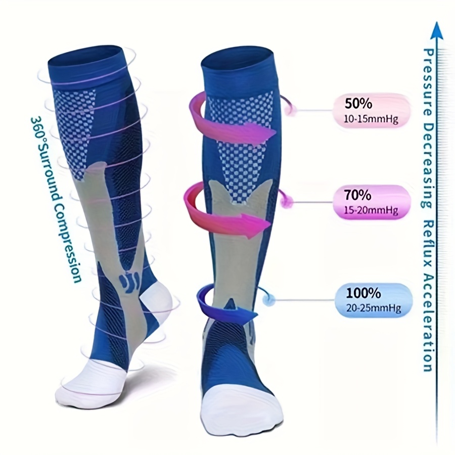3   de calcetines de compresión deportivos de     para   calcetines mágicos calcetines largos ideales para entrenamiento de pantorrillas, correr y baloncesto