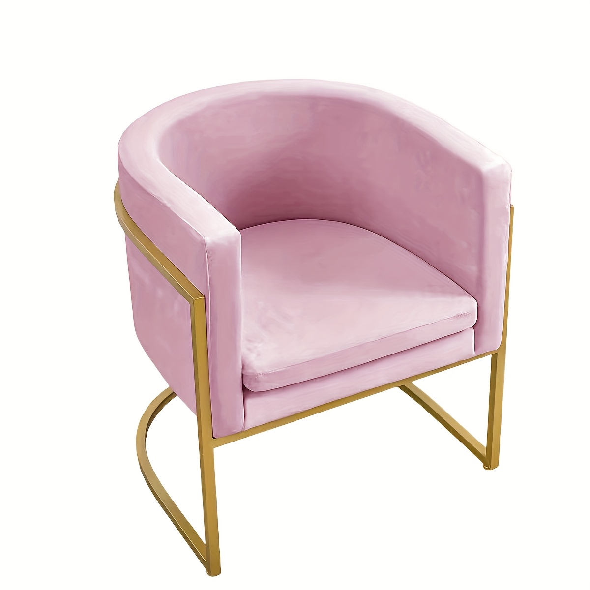 TEMU 2pcs Of Elastic Velvet Iron Chair Covers Including Cushion Covers