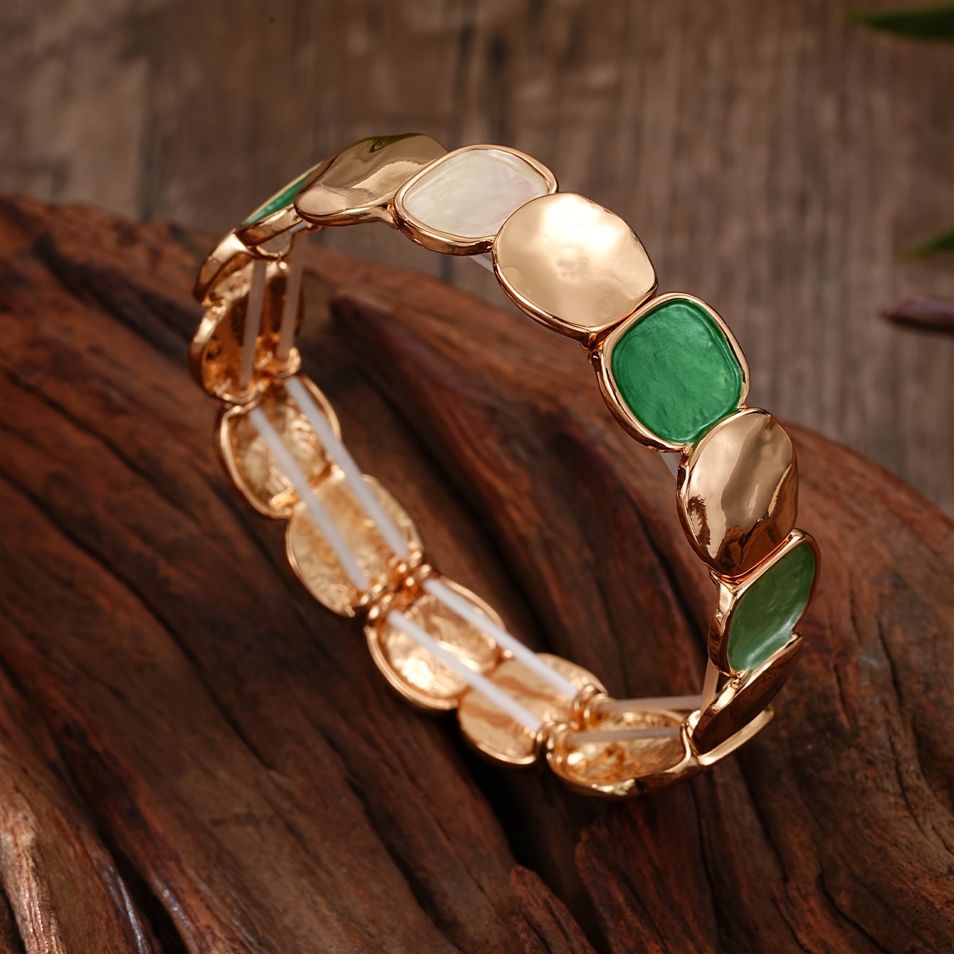 Vintage Geometric Square Bangle Bracelet for Women