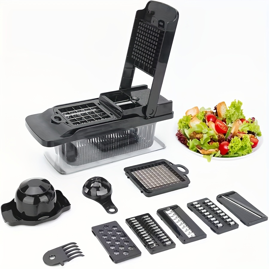TEMU 7-blade Manual Slicer Made Of Stainless Steel Material For Household Fruits, Vegetables, Onions, Potatoes, Vegetable And Cutting Tools, Kitchen