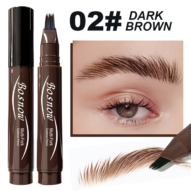Image of Quick-dry Waterproof Eyebrow Pencil: Multi-brush , 1 Stroke For Eyebrow Strands And Precise Hairline Filling. Water-resistant And Sweat-resistant, Long-