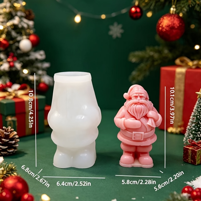 TEMU Standing Elderly For Man Aromatherapy Candle Silicone Mold, Diy Figure Decorative Ornament Mold For Candle Making, Decorative Ornament, Plaster