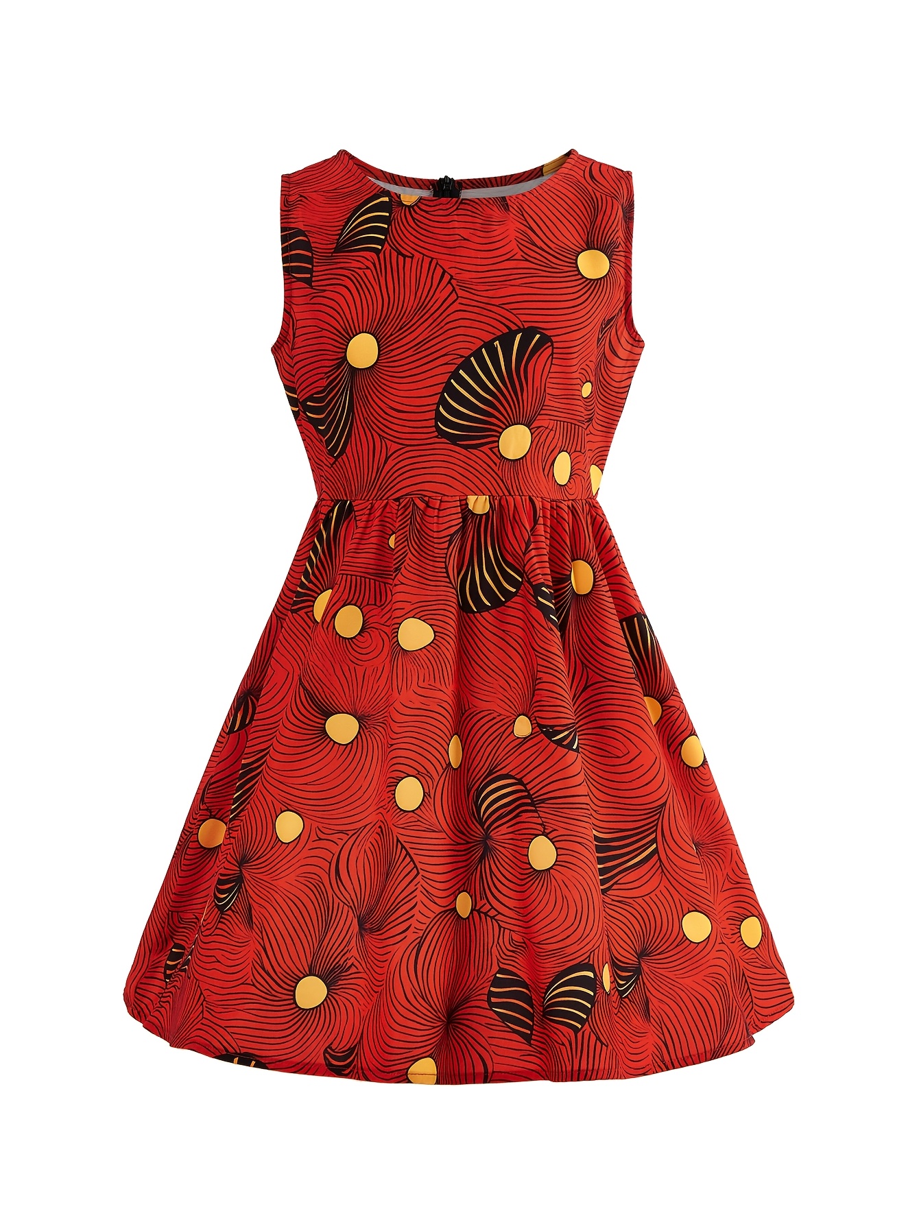 red and gold african dress Black Panther Red Dress with Gold Embroidery