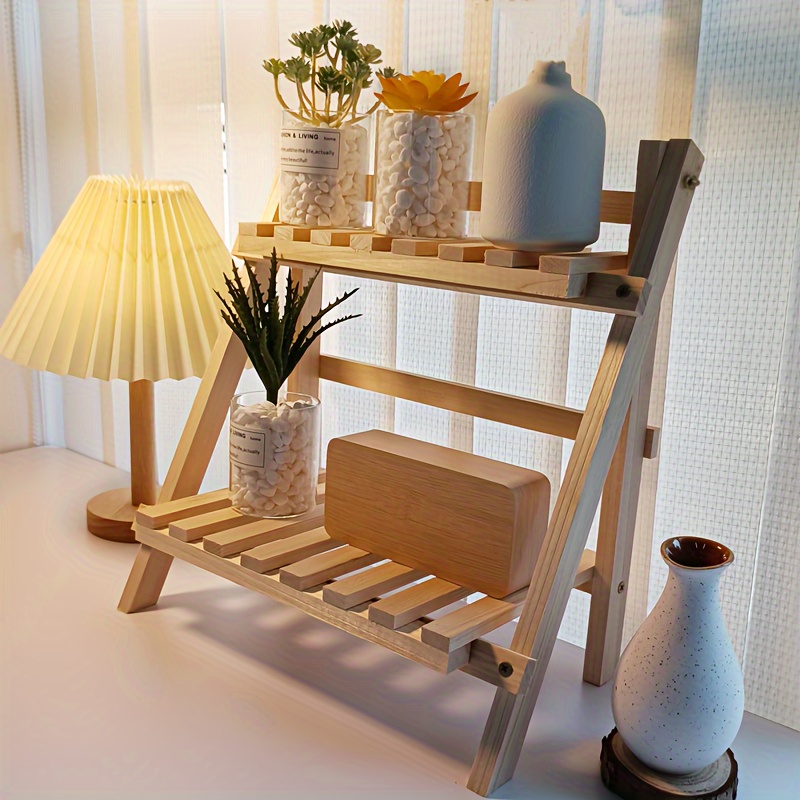 Estantería de madera trapezoidal creativa, estantería de madera simple y  moderna, gabinete lateral, sala de estar, muebles de oficina, estantería