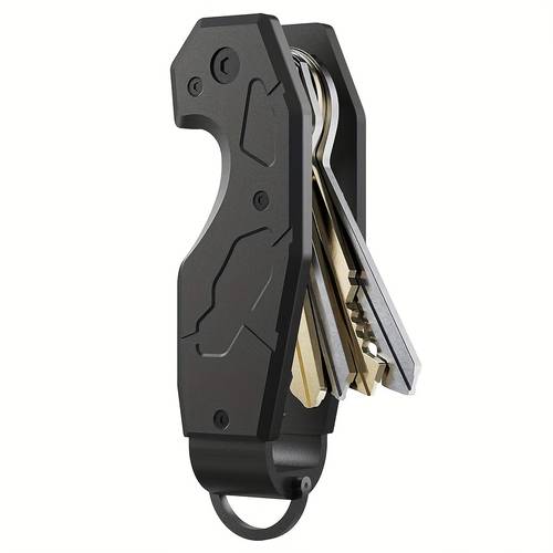 Artikelbild kompakter schlüsselhalter für herren, hergestellt aus aluminiumlegierung. dieser minimalistische schlüssel-organizer kann sicher 1 bis 6 schlüssel aufbewahren.