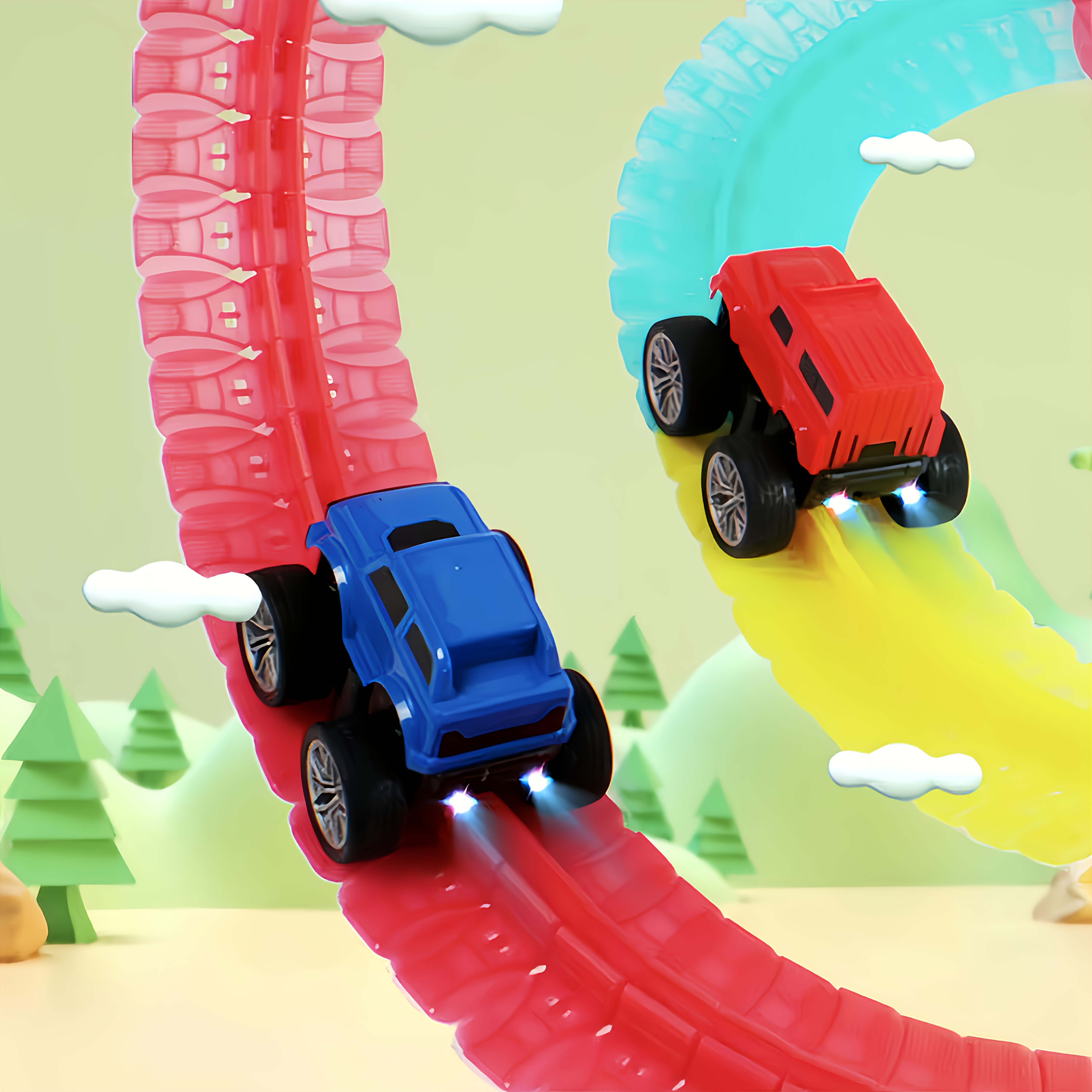 Amazon Magic Track Set New Magic Tracks 220 Pieces Flexible Track