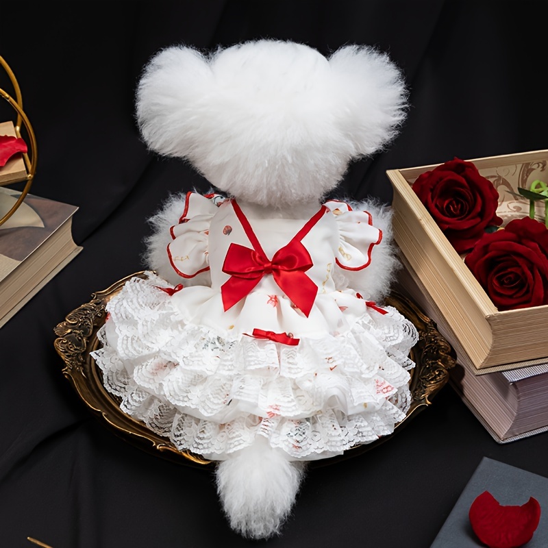 dog dress floral bow accents perfect - Temu dog dress floral bow accents perfect - Temu