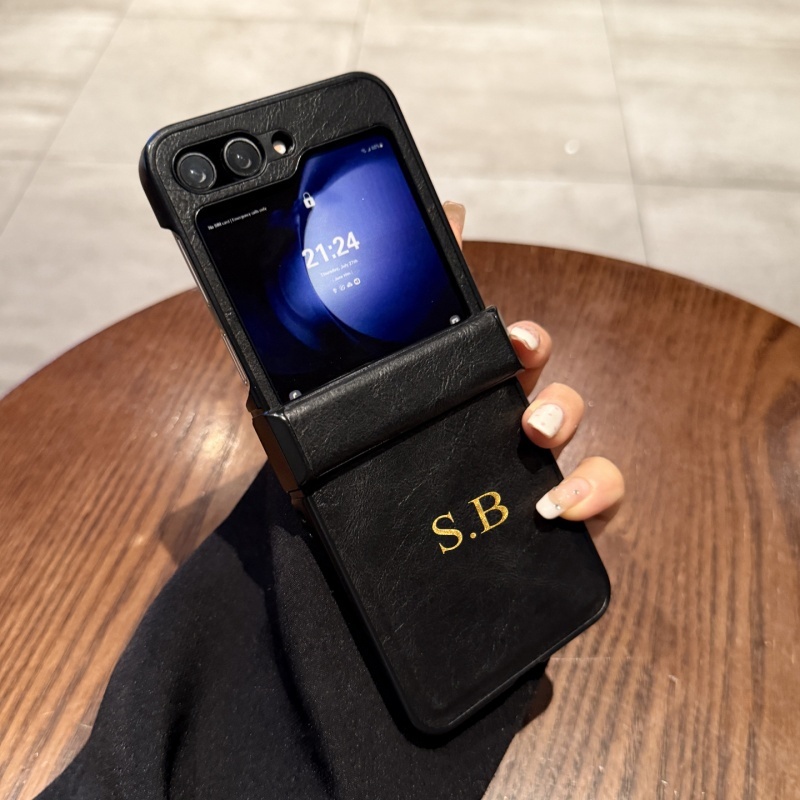 TEMU Coque de téléphone - Coque de téléphone en de luxe personnalisée conçue pour Samsung Galaxy Z Flip , 5, 4 et 3, offrant une protection antichoc