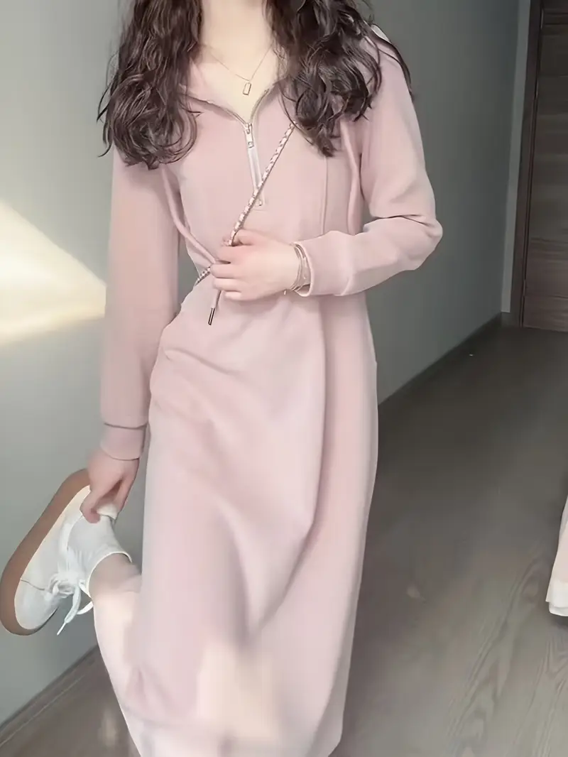 womens 2024 new korean style casual hooded dress soft pink - Temu United Kingdom womens 2024 new korean style casual hooded dress soft pink - Temu United Kingdom