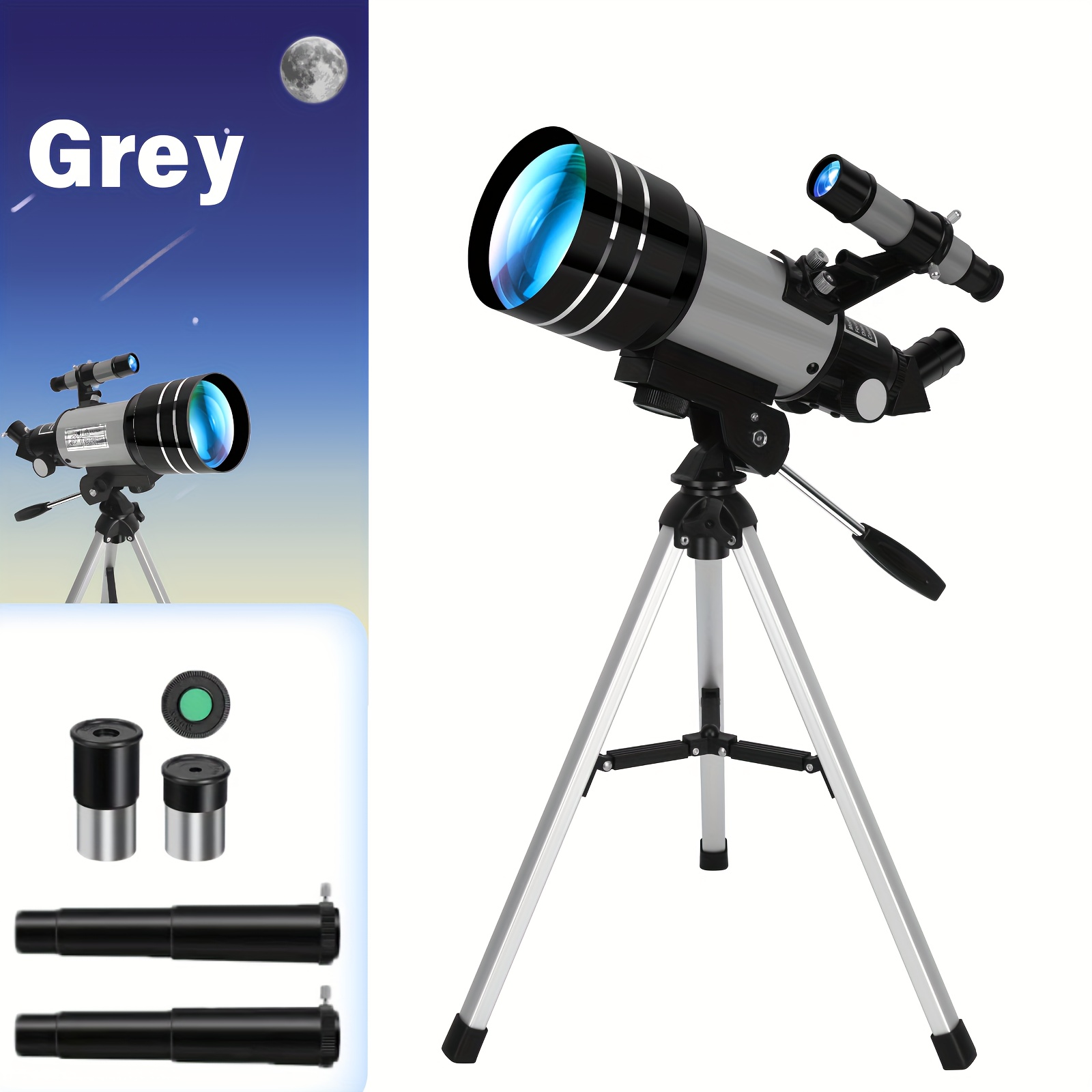 Image of 99x Magnification Professional Astronomical Telescope - Portable Monocular Telescope With 70mm Large Aperture, Suitable For Science Education, And Camping, Ideal Christmas And Birthday Gift