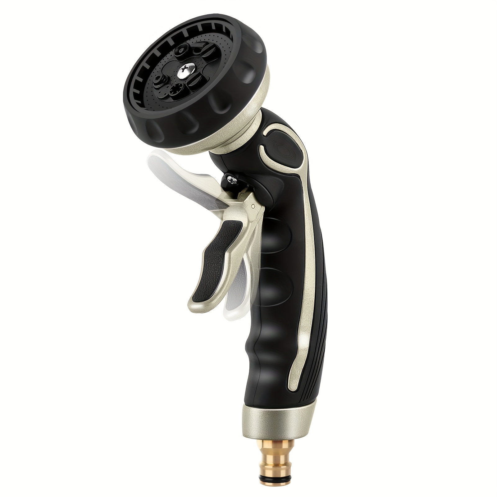 Image of Hose Pipe Spray Gun, Heavy Duty Garden Hose Spray Gun With -lock Trigger, Metal Water Hose Sprayer With 9 Spray Patterns And Valve, Ideal To Water Plant & Lawn, Wash Car & Pet