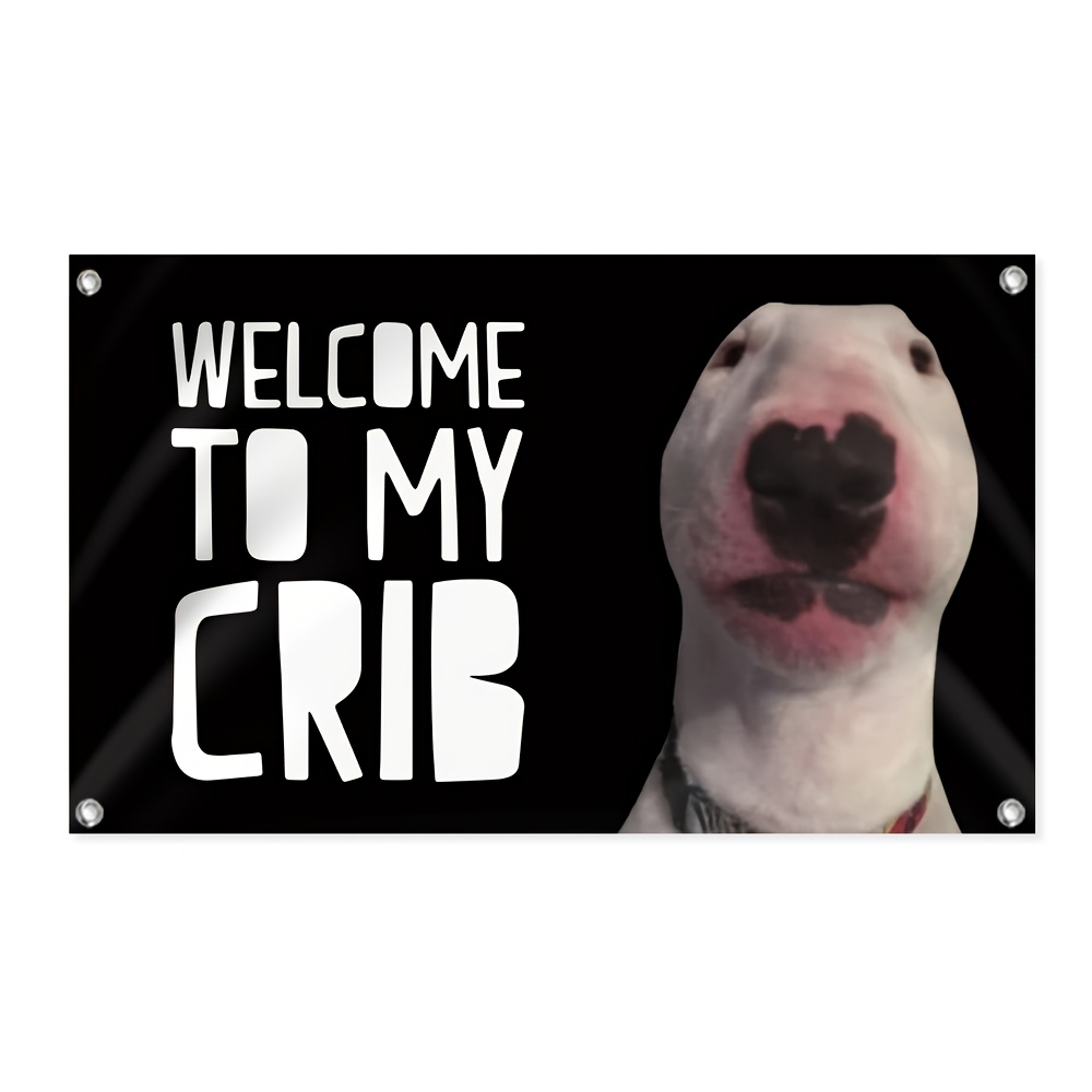 TEMU 3x5ft Meme Flag | "welcome To " Banner, Indoor/outdoor Decor, Double-stitched With Grommets, Polyester Material, Suitable For College Dorm