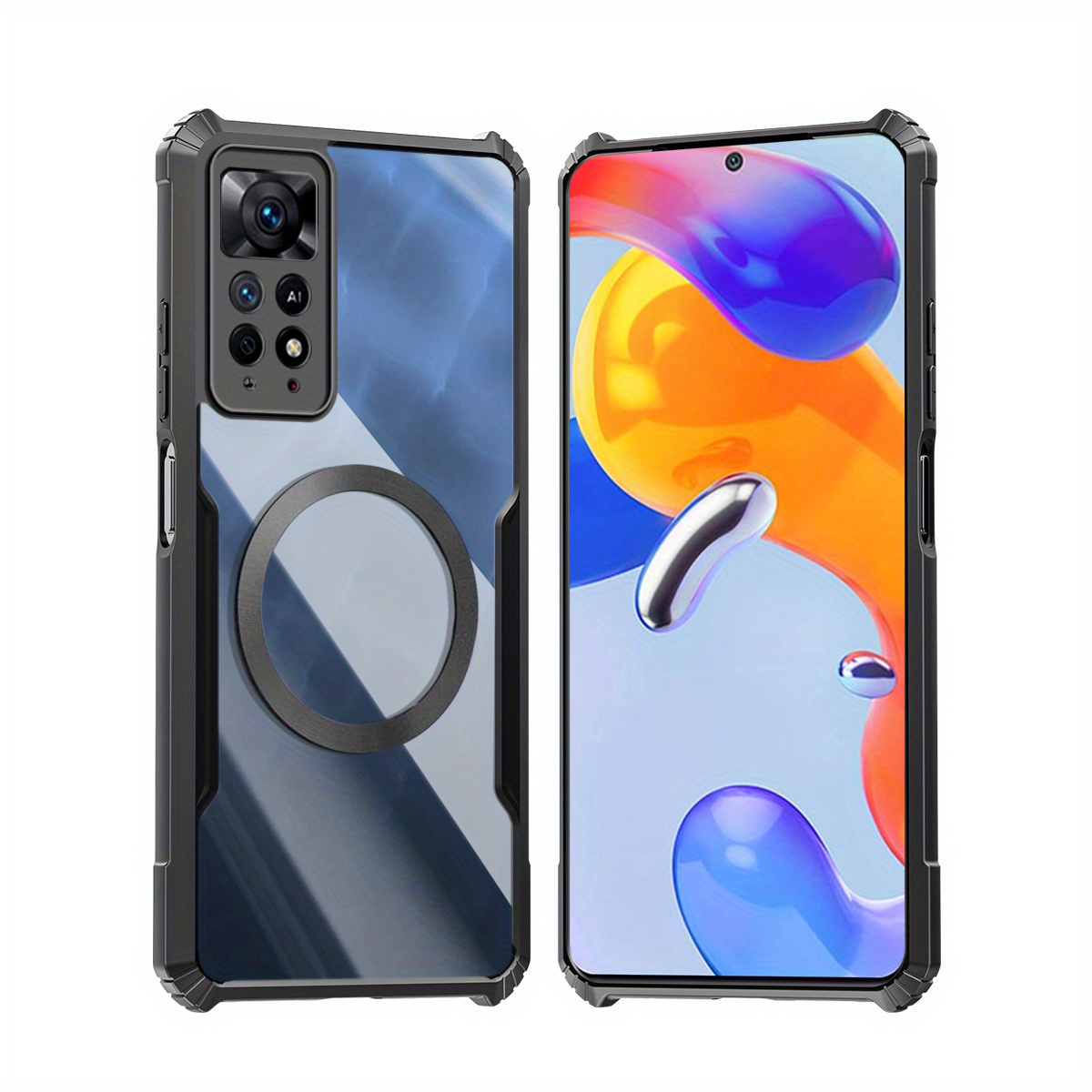 TEMU para Teléfono - Carcasa Diseñada para Redmi Note 11 Pro 4G/5G con Atracción Magnética, Material a Prueba de Golpes, Cubierta y Trasera Acrílica