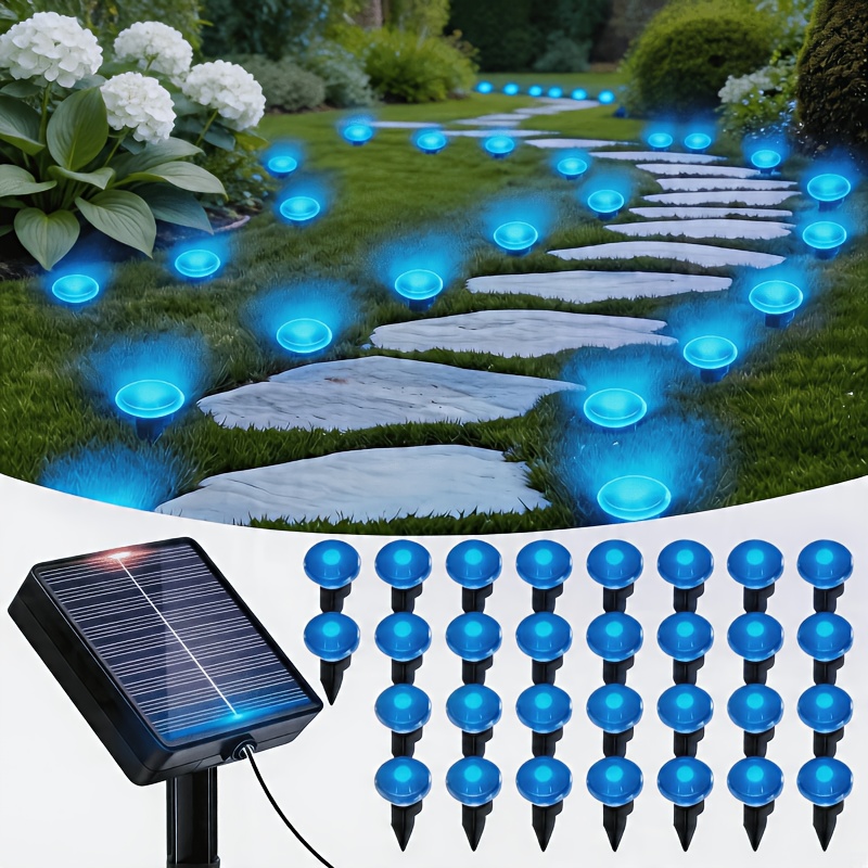 30/20/10pcs Of Solar Garden Lights Featuring 8 Flashing , Which Automatically Switch Off During Daylight And At Night, Ideal For Decorating Courtyards, Gardens, , Valentine's Day, And Christmas