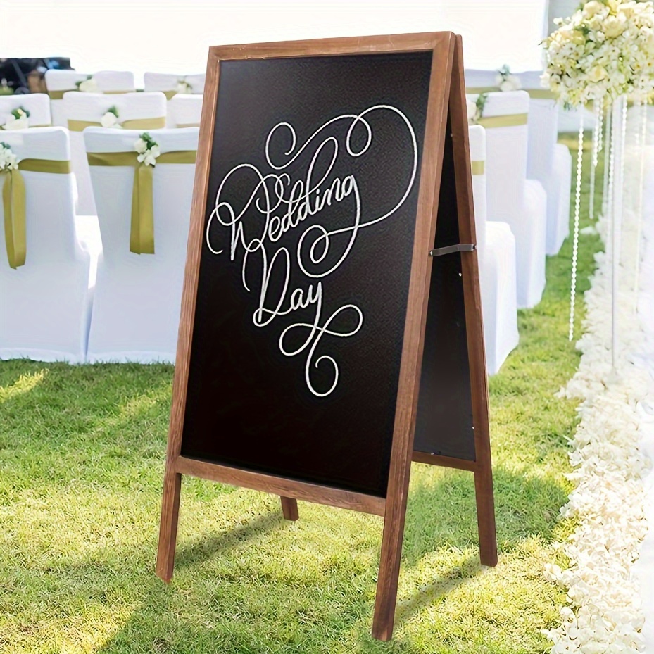 double sided drawing painting board magnet wooden standing writing blackboard a frame chalkboard restaurant menu display sign for coffee shop use christmas gift 39 x20  for   shipping