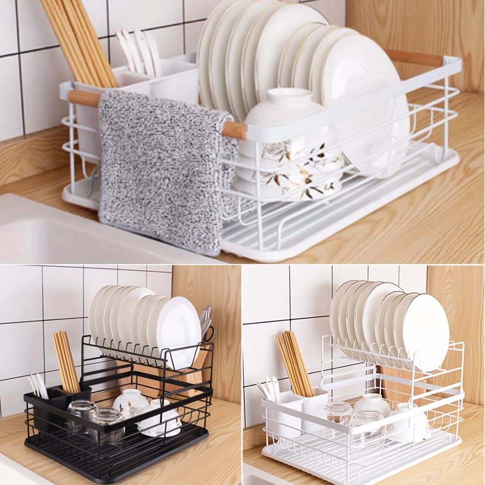 Tray Countertop Drainer 1/2 Tiers White/* Drainer Rack With Drip