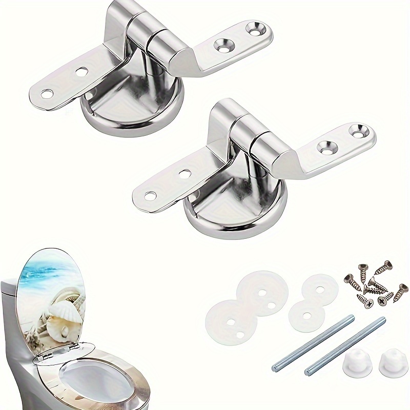 

16pcs/set Alloy Toilet Seat Replacement, Butt Hinges, Folding Hinges, Alloy Bathroom Hinges, Toilet Seat Accessories, Mounts Removable Hinges Supplies, Hardware Accessories