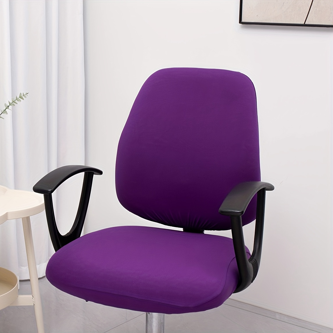 Coprisedia In Velluto Elasticizzato GAMUKAI, Rotonda, Rimovibile, Blu Navy, Taglia M (74-94 Cm)
