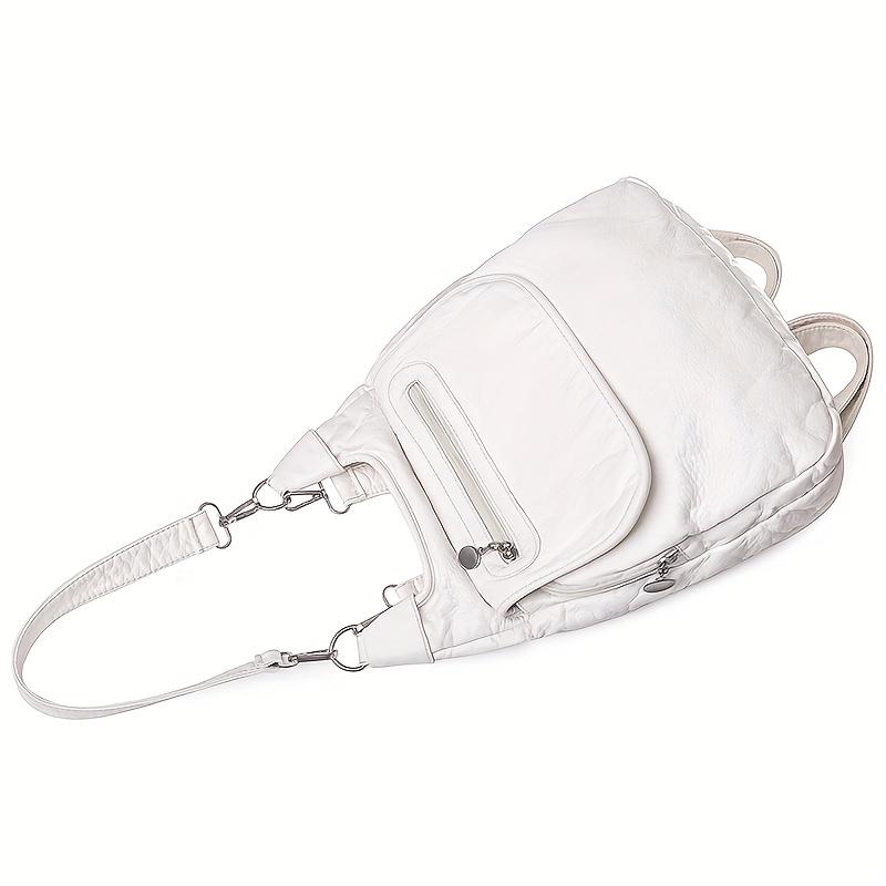 Moqueta Convertible para Mujer/Bolso de Hombro/Tote - Cierre con Cremallera, Compartimento Espacioso, Ligero para Trabajo y Viaje - Disponible en Blanco, , Rojo, Gris - Bolso Minimalista, Bandolera, Textura Suave