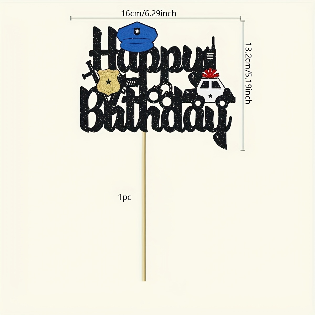 A Birthday Cake Topper For Officer
