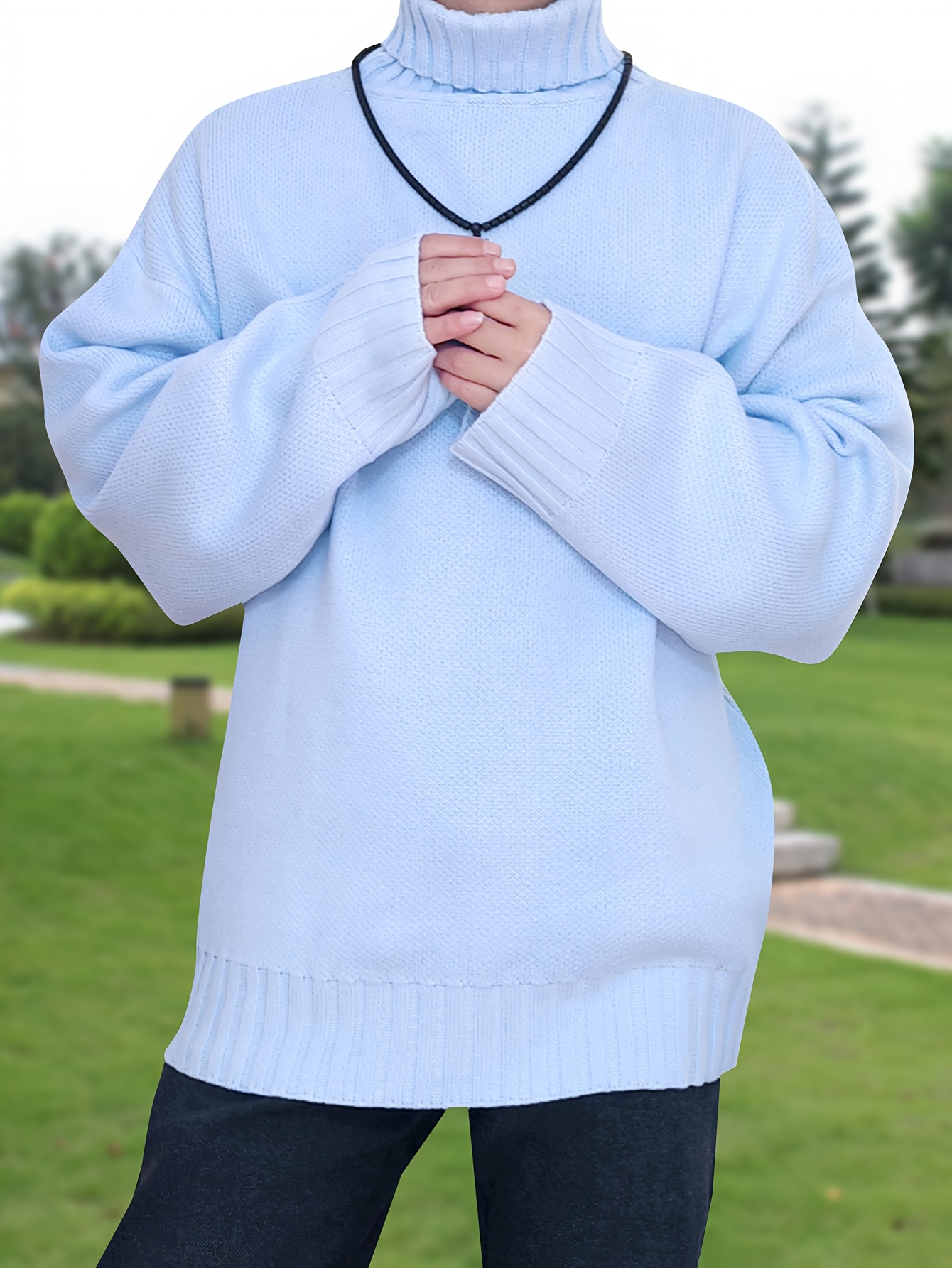 youyuchen heren oversized coltrui met hoge kraag zacht Temu