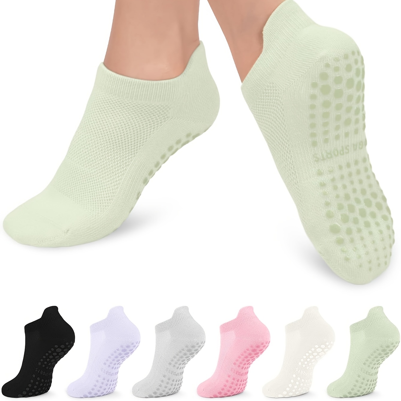 Xrten 2 paar yogasokken voor dames, antislipsokken voor sport, ballet, yoga, pilates