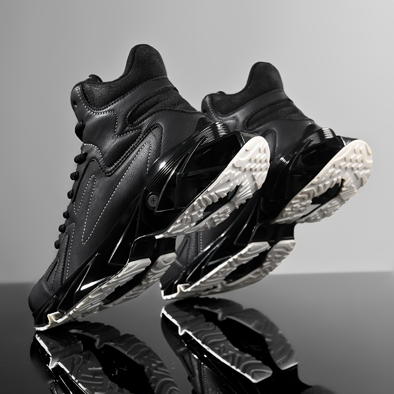 Men'S Exclusive Design Blade Sole Sneakers: Featuring a Physical Blade Sole, Mechanical Cushioning, And Rebound Technology. Trendy Sports Shoes + Everyday High-Top Street Shoes. Made of Synthetic, Easy to Clean, And Versatile for Various Settings