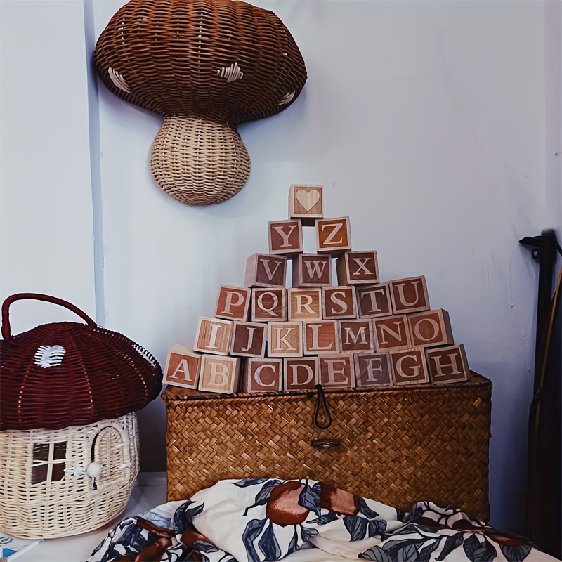 

Nordic Style Wooden Alphabet Blocks Set - 26 Letters For Home Decor