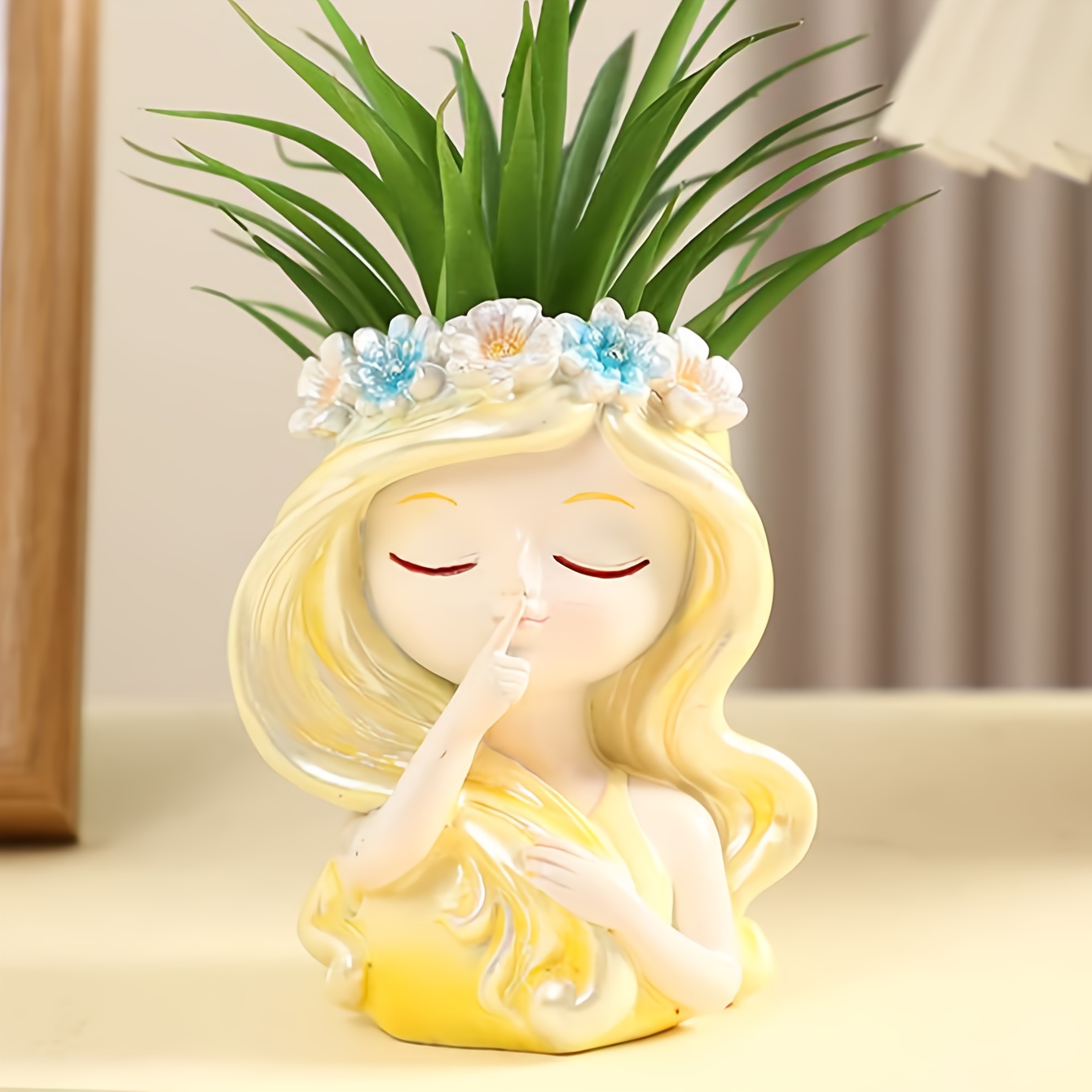 1pc adorable girl face small succulent pot pot - Temu United Arab Emirates