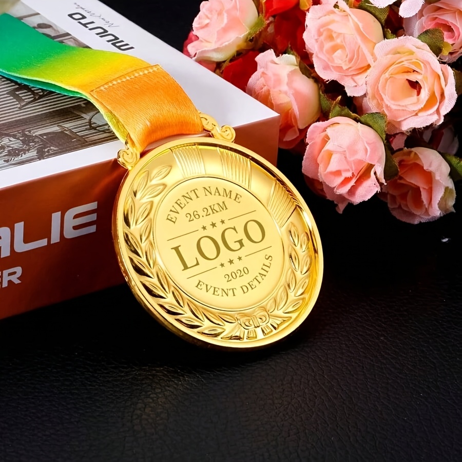 TEMU Personalized Laser Engraved Medals - Custom Name/text, Birthday, Graduation, Teacher's Day, Father's Day, Valentine's Day Elegant Medals -