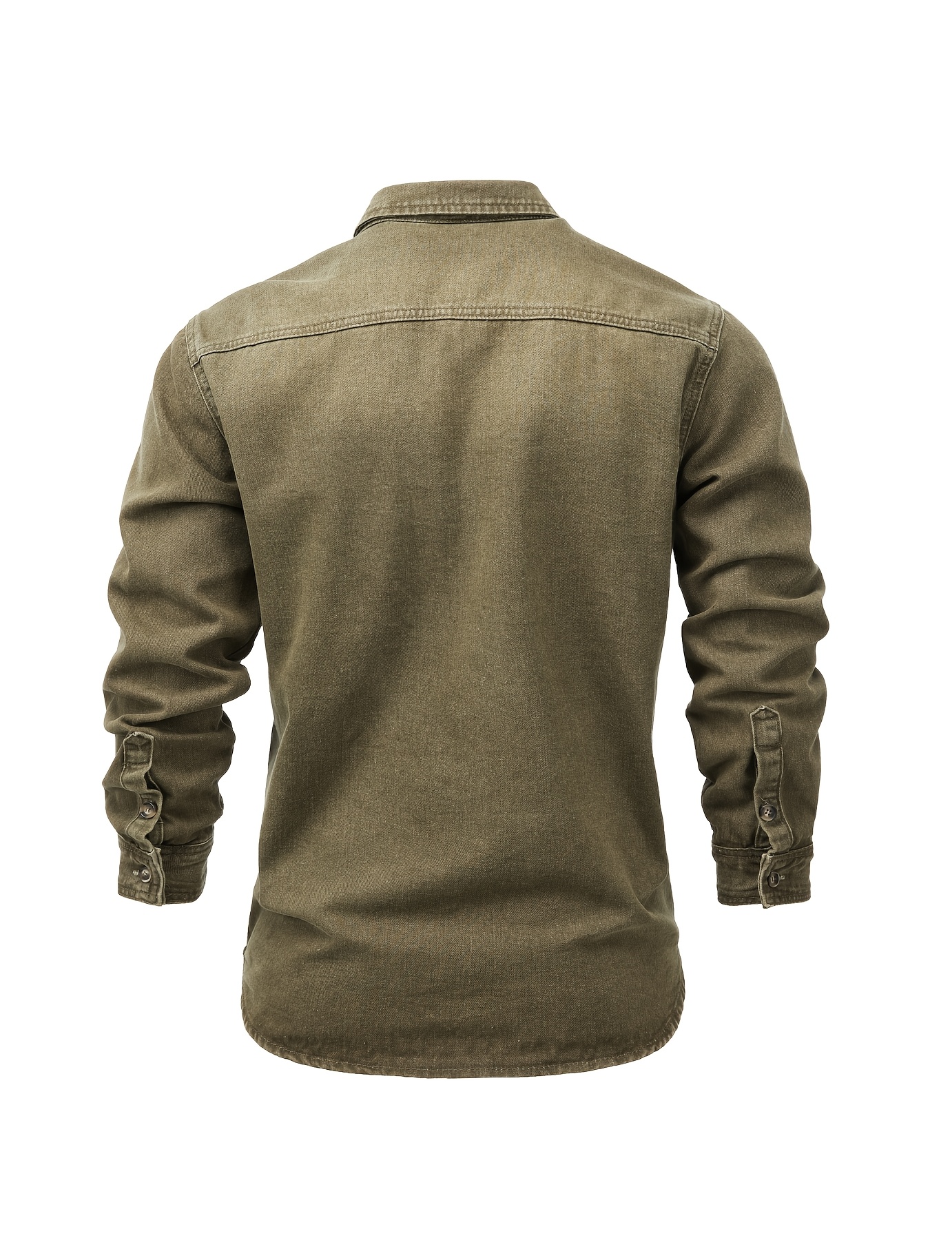 New Men'S Jeans Shirt Retro Fashion Streetwear Brand Casual Denim Shirt Men