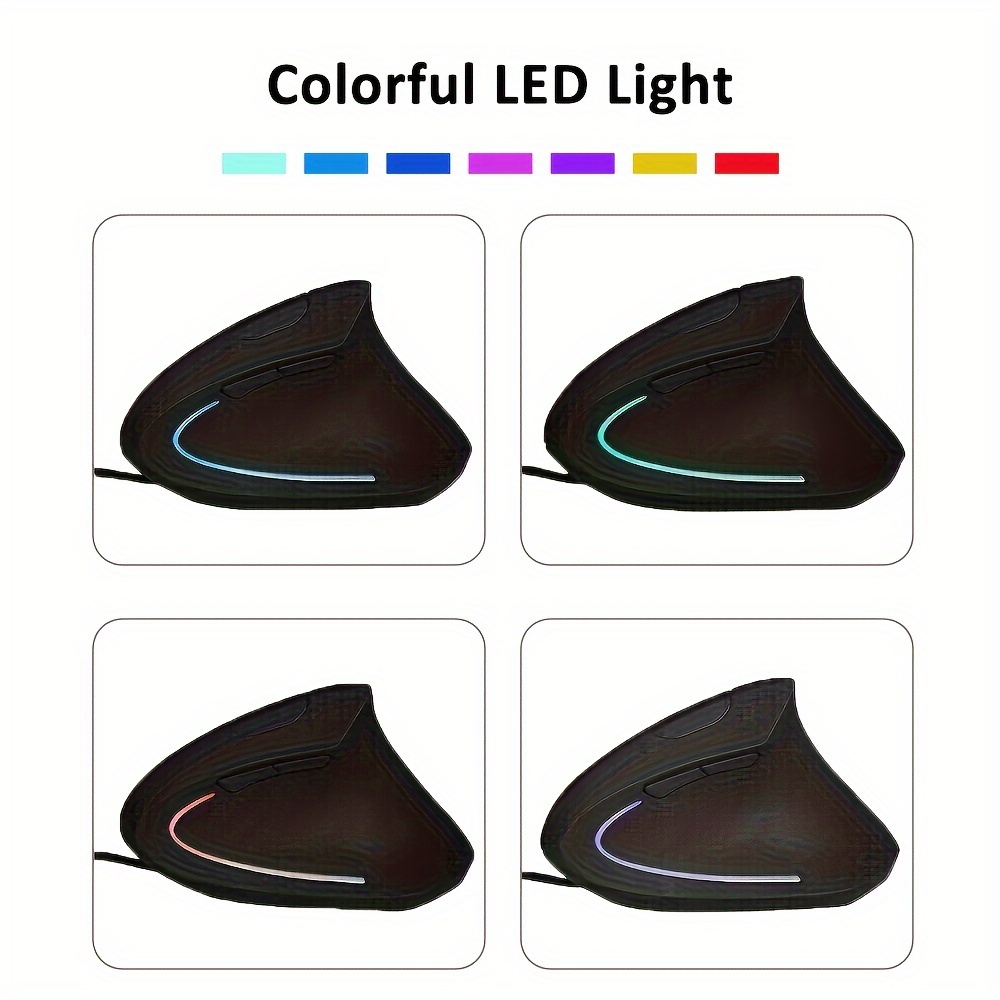 Wired Right Hand Vertical Mouse Ergonomic Gaming Mouse USB Optical Wrist Healthy Mice Mause for PC Computer