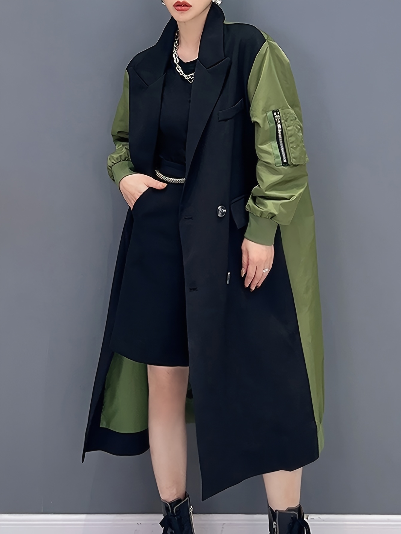 abrigo largo diseño casual en estilo japonés cardigan suelto