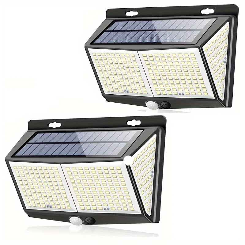 

1/2 Pack Lumières Solaires Extérieures [288 LED/3 Modes de Fonctionnement], Lumières Solaires à Détecteur de Mouvement Lumières Solaires Sans Fil pour Jardin Clôture Garage