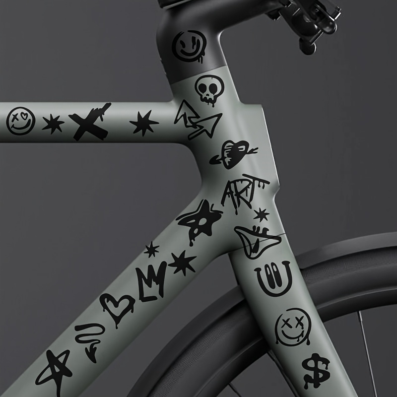 2d Flat, 35pcs 2d Flat Sticker Sheet, Graffiti Diy Bicycle Frame Protective Sticker, Motorcycle Sticker, Laptop Sticker, Helmet Sticker, 2d Flat