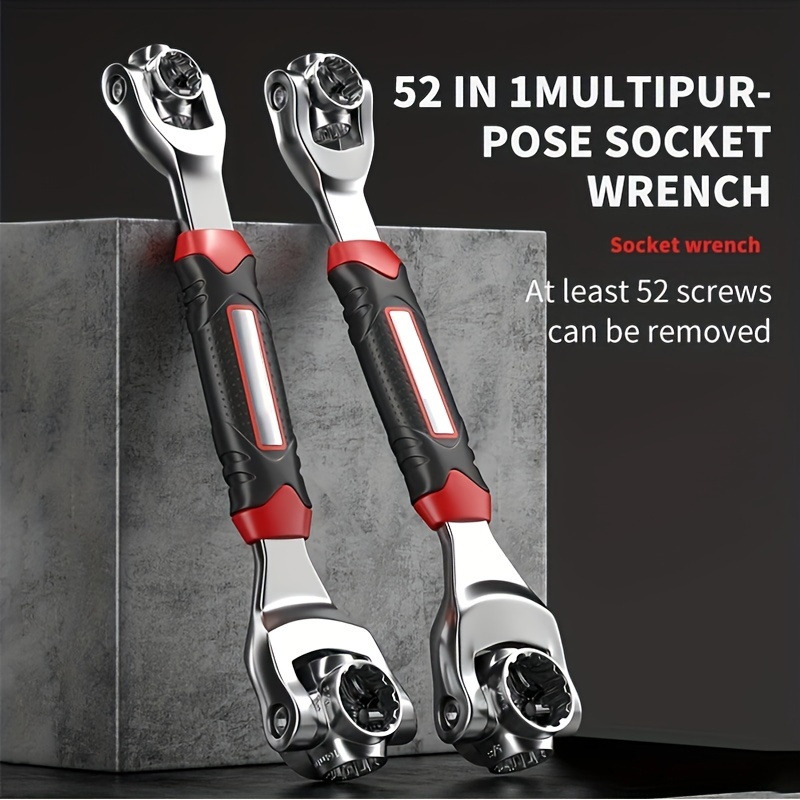 

52-in-1 Socket Wrench Set: Get Your Multi-functional Toolkit Now With Non-slip Handle!