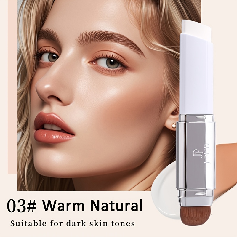 TEMU 2in 1 Color Changing Foundation Stick With Brush Cover Cream Stick Foundation Moisturizing Longlasting Makeup Light Coverage Concealer TEMU 2in 1 Color Changing Foundation Stick With Brush Cover Cream Stick Foundation Moisturizing Longlasting Makeup Light Coverage Concealer