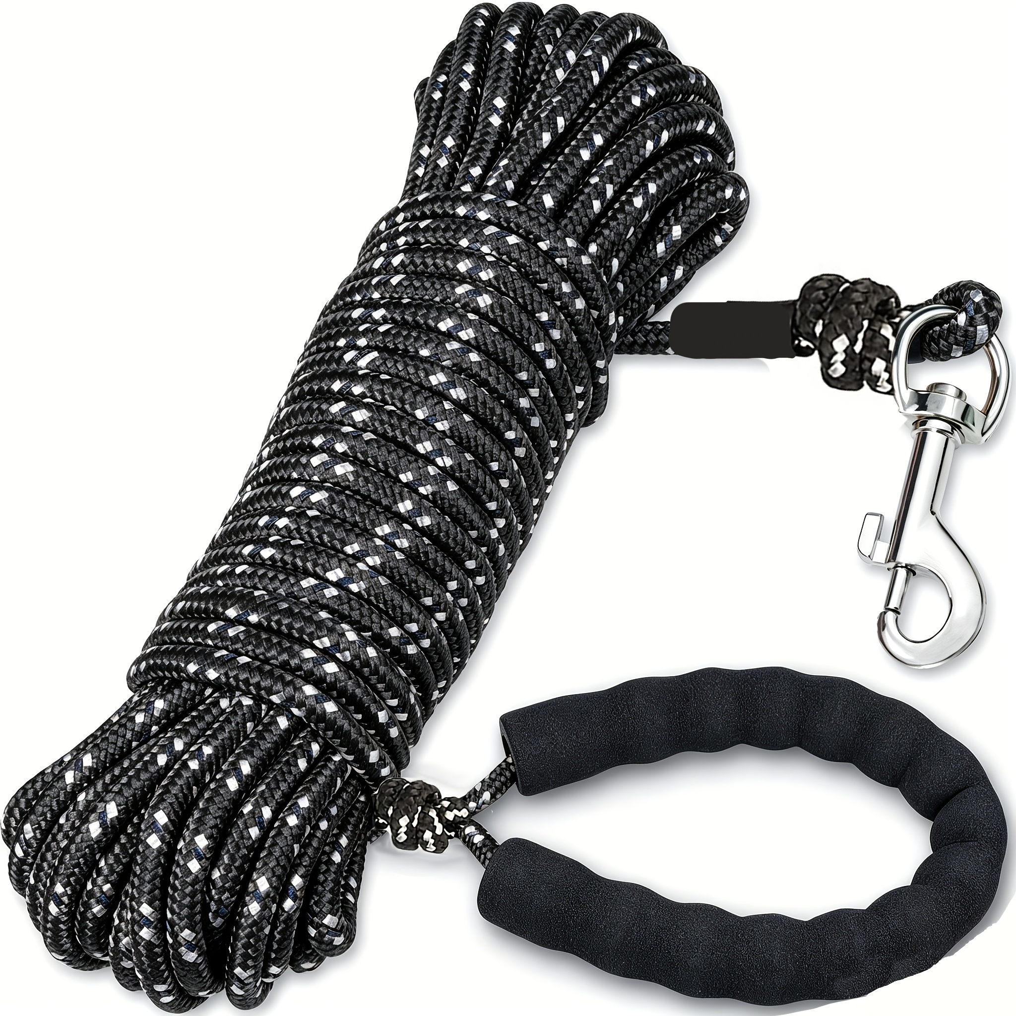 TEMU Reflective Long Cat Training Leash, Durable Nylon Outdoor Adventure Lead With Foam Handle, Heavy Duty Anti- Rope For Cats, Kittens & Small Pets