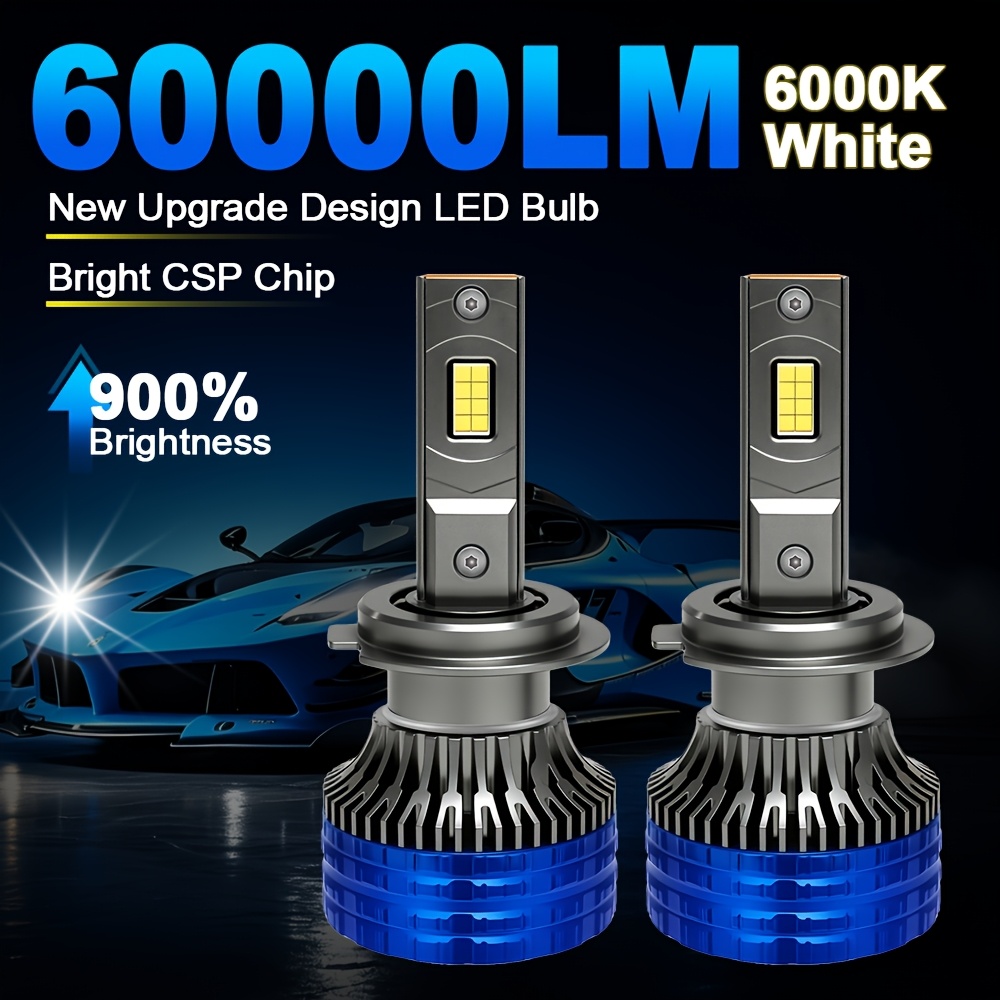 2 kosa H7 Visoko zmogljive Super Svetle LED žarnice za žaromete LED avtomobilske žaromete ali meglenke 900% svetlejše Ultra-svetle 3570 CSP čip